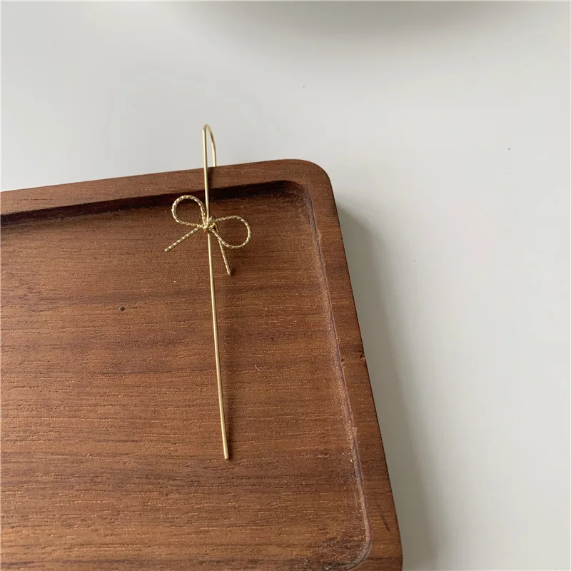 Vershal A4-234 New Arrival 18k Gold Plated Shiny Zircon Butterfly Bowknot Cuff Earrings