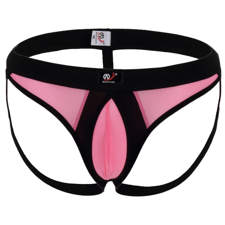 red open back gay bottom backless transparent mesh mens jockstraps underwear