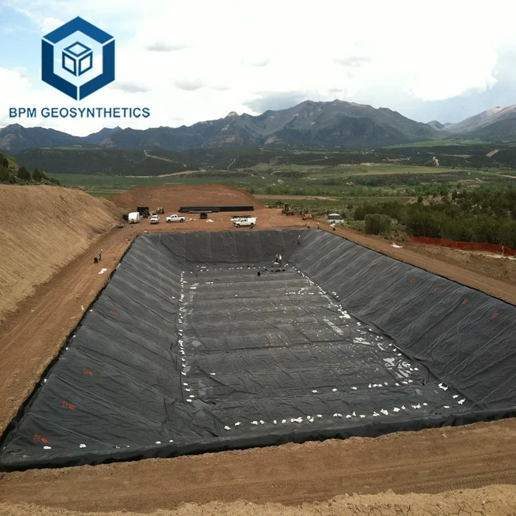 HDPE Geomembrane Impermeable Pond Pool Liner Waterproof PE Black Plastic Pond Liner Sheet Construction Roll