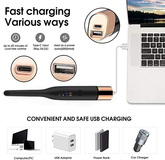 Supplier New Trend Korea Rechargeable Small Unplugged Hair Straightener Customized Titanium Mini Hair Wireless Flat Iron