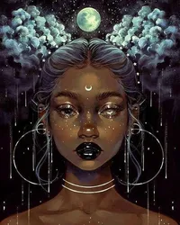 DIY Diamond Painting Magician Moon Goddess Full Square / Round AB Diamond Mosaic Kit Embroidery Decoration Home Decoration