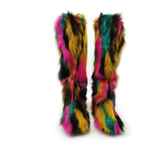 winter warm women thigh high boots mongolian long lamb fashion  fur sheep snow boots