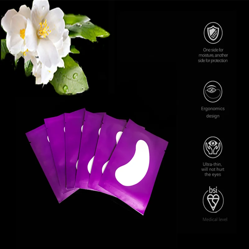 Hot Sale Private Label Logo Cotton Eye Pad Lint Free Under Gel Eye Pads For Eyelash Extensions