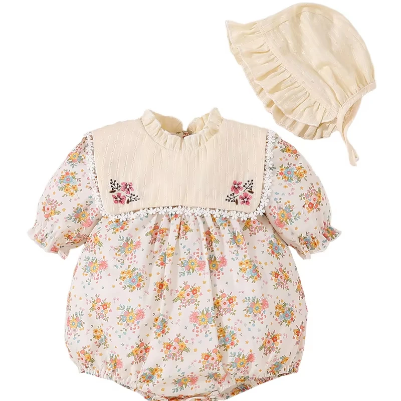 2024 Summer Korean Baby Girls Rompers Velvet Romper Clothes Newborn For Baby Girl From 0 To 3