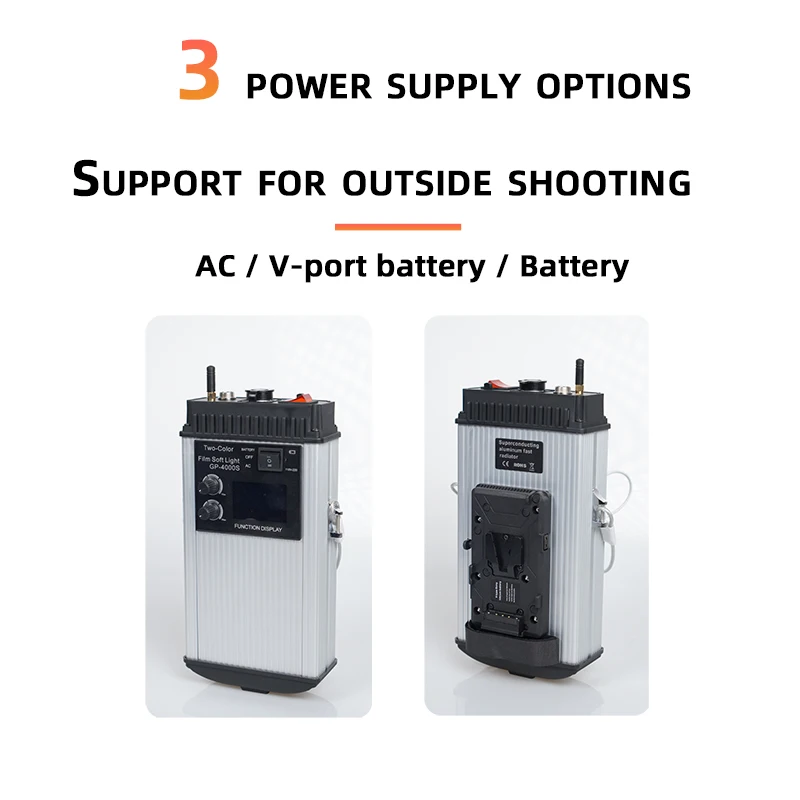 Bolangte GP-4000S Fresnel Lighting Film Lights for Photography Photographic Equipment Shooting Spot Led Studio Video Light