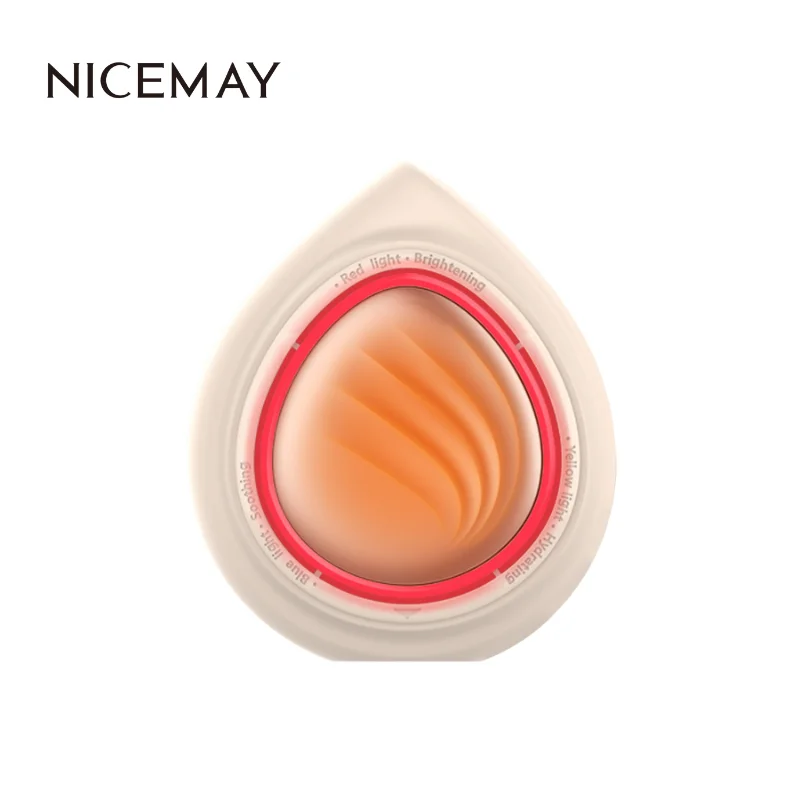 Nicemay многофункциональный инструмент для красоты лица светодиодное освещение терапевтическое устройство массажа звуковая вибрация нефритовый массажер с подогревом