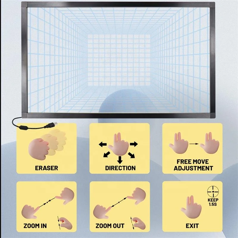 40 multi touch 32 43 49 55 65 inch touch table commercial display infrared touch screen overlay kit
