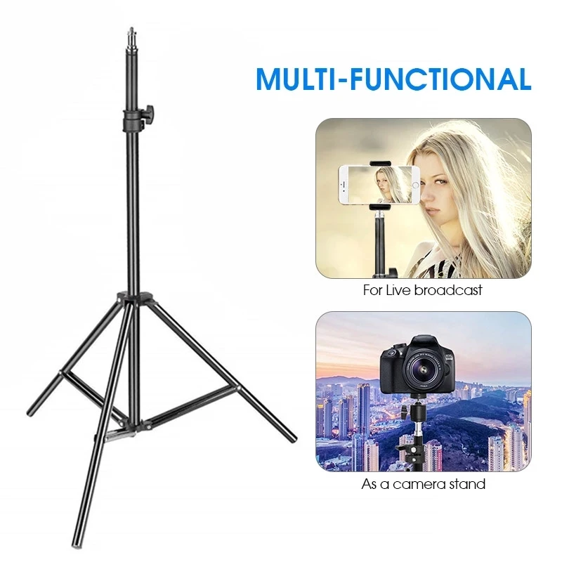 
Universal Portable Metal tripod stand Mount Digital Camera Tripod for Phone Selfie flash photo 