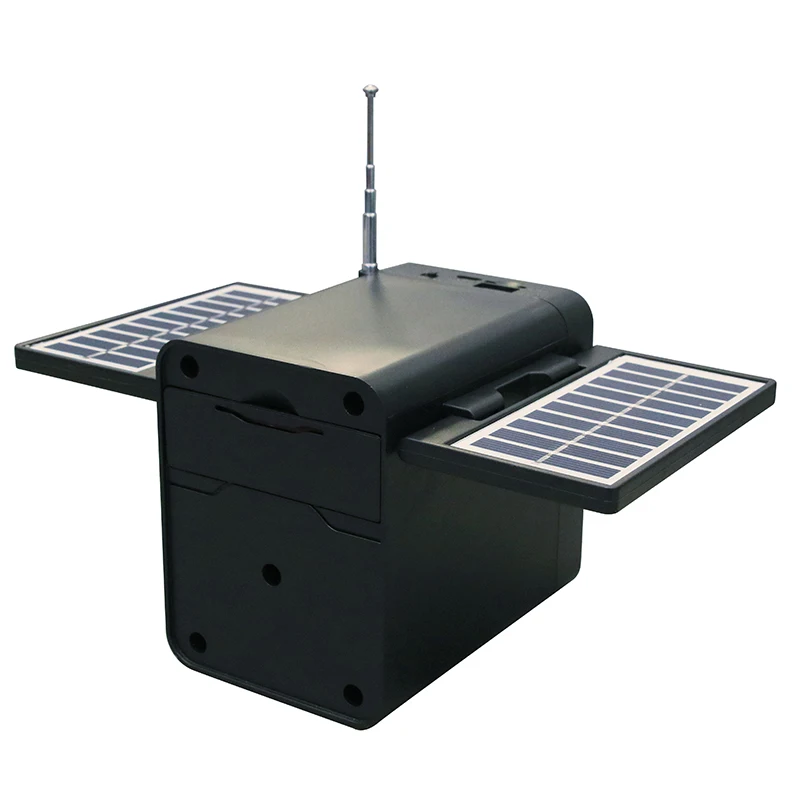 X9  fm radio blueteeth speaker with double solar panel usb tf card player lithium recharge battery