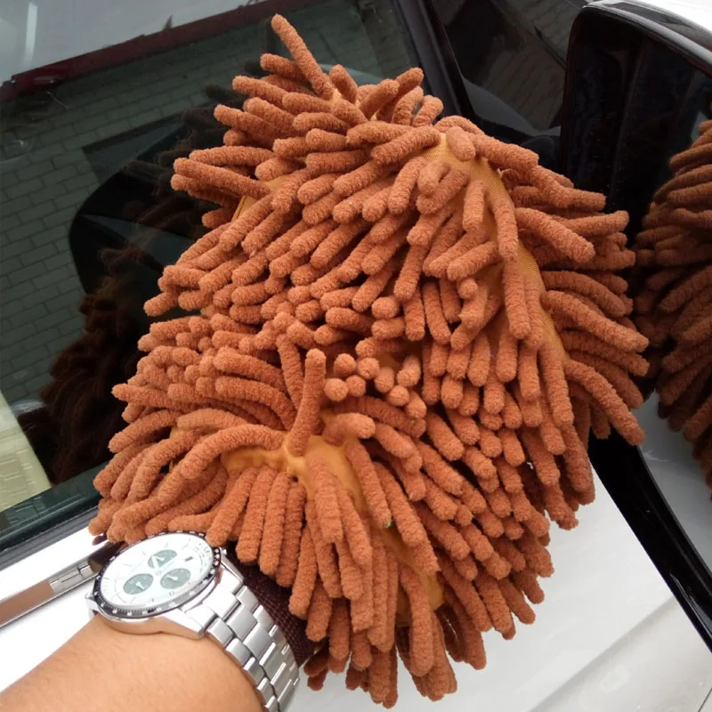 car wash mitt-coffee