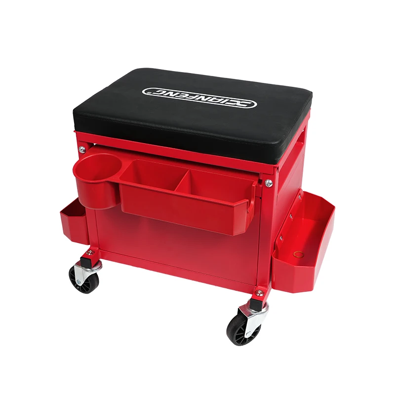 Механическое сиденье с подносом для инструментов мягкое тяжелое гусеничное сиденье с дополнительным хранением, механическое кресло с выдвижным ящиком