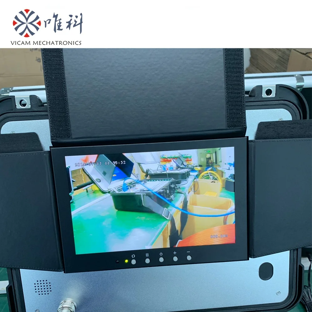 Vicam Under ground snake camera HD 40mm self leveling image Push rod pipe camera 60m to 150m cable length