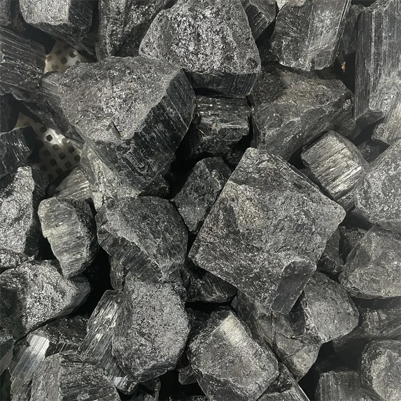 High Quality Natural Rough Stone Crystal Mineral Specimen Black Tourmaline Raw Stone