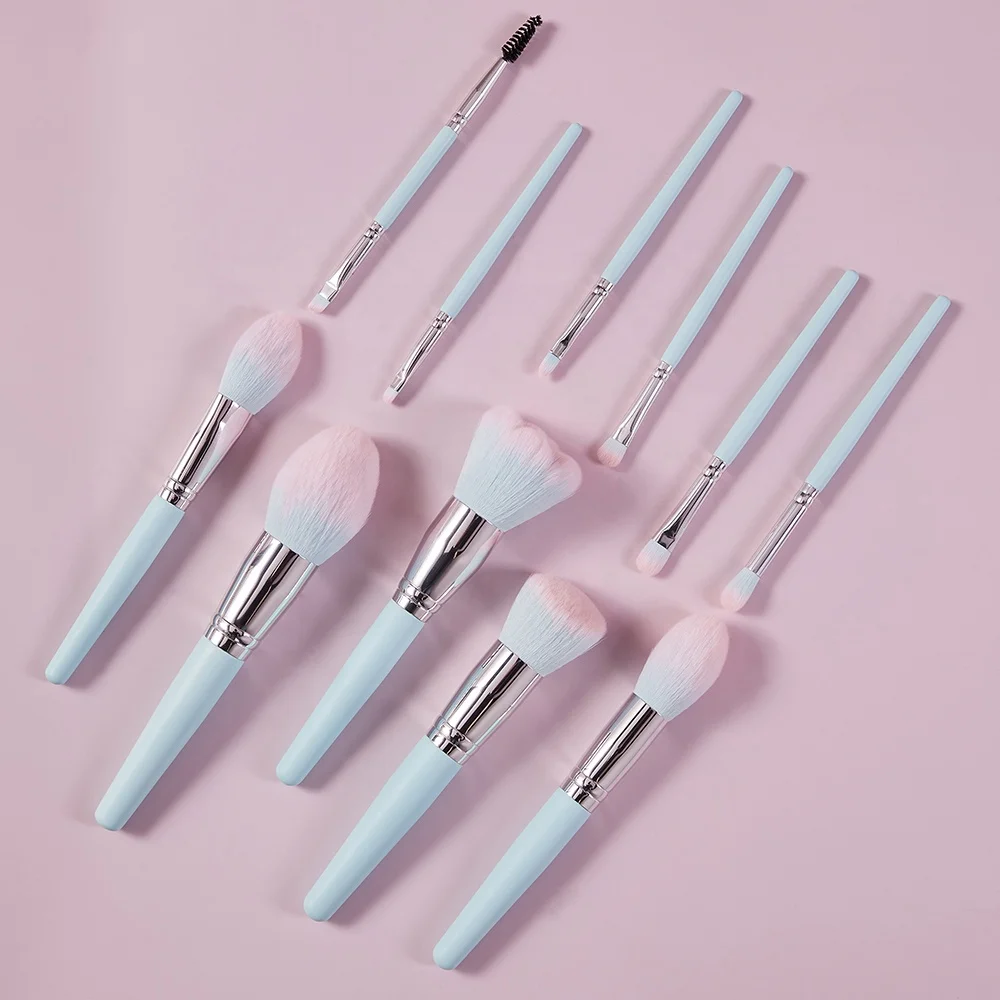 2022 New Arrival Lime Color High Quality Foundation Professional Wholesale Makeup Brush Set (1600461471866)