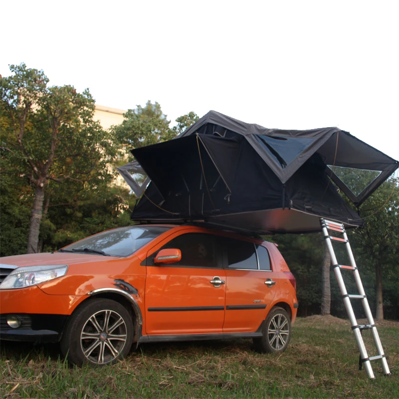 Складная палатка на крышу автомобиля с мягким корпусом для внедорожника 4x4 Алюминиевая опора 3 м хлопчатобумажная ткань кемпинга