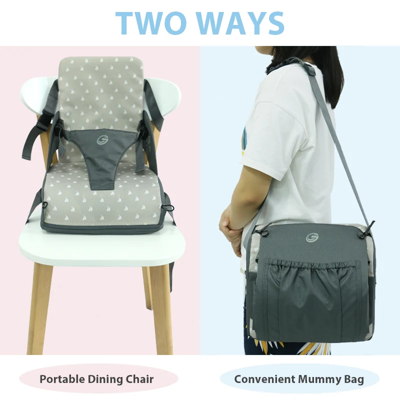 Portable outdoor baby chair feeding chair kids foldable dining chair portable mummy bag fashion booster seat