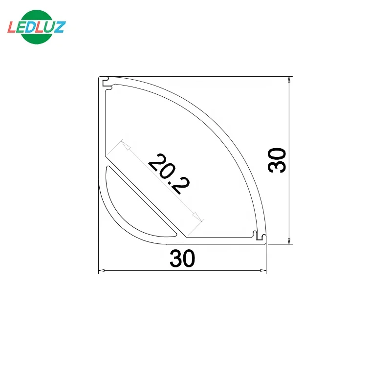
ALP016-R 30x30mm Corner Mounting Aluminum LED Channel For LED Strip 
