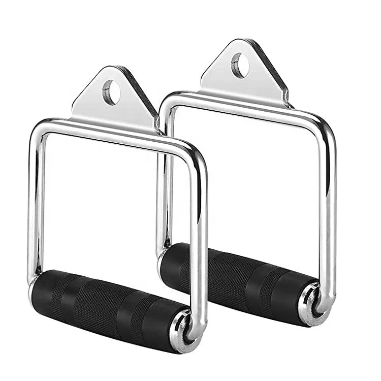 High Quality Fitness Accessories Chromed Solid V Shaped Pulldown Lat Bar for Home gym Fitness Equipment