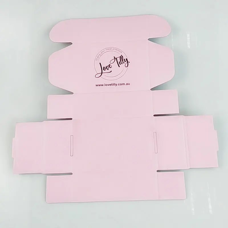 Oem Custom Folding Clamshell Brand New Design Cardboard Box Recycled Luxury Lingerie Pink Printed Packaging Paper Box