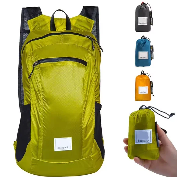 Custom Logo 18l Hiking Daypack Travel Bag Foldable Waterproof Outdoor Camping Hiking Backpack