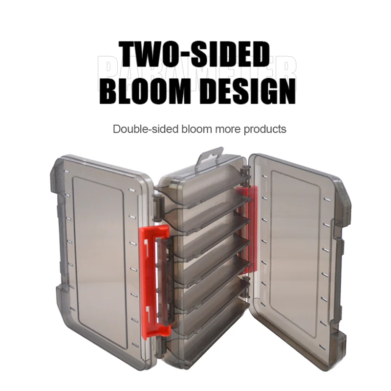 HOWELL High Quality Double-sided Two Color Waterproof Storage Plastic Box Lure Fishing Tackle Boxes Fishing Accessories