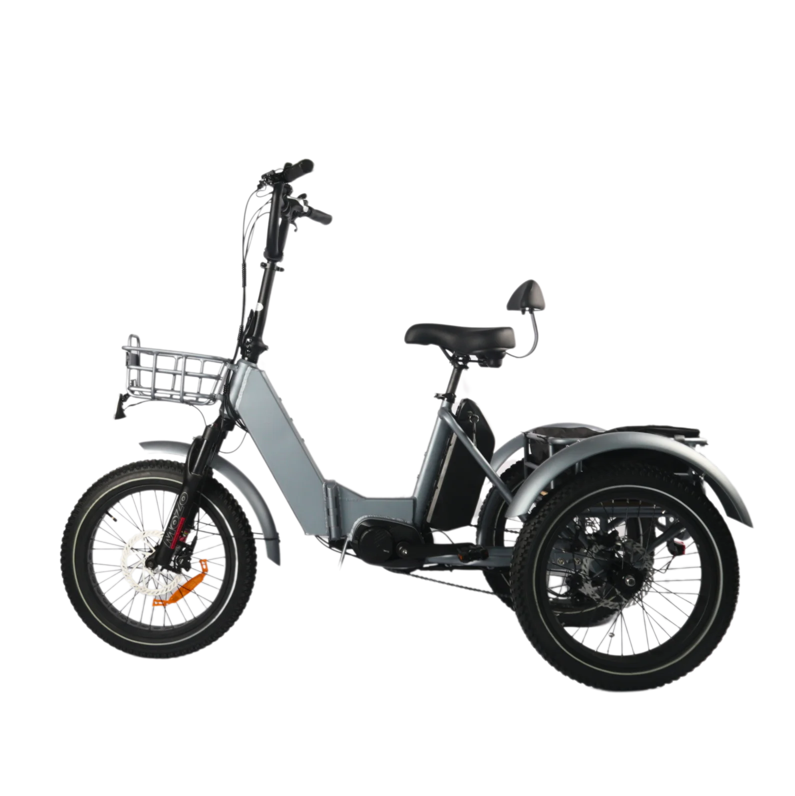 Bafang M410 48V 250W Mid Motor 15AH 3-Wheel Electric Cargo Folding 20 Inch Central Motor with Lithium Battery Power Supply