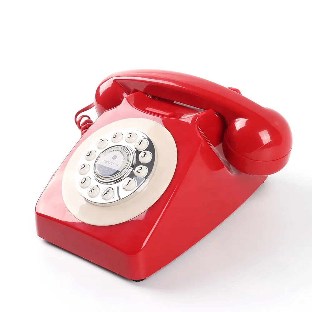 Mufeng Wedding Audio Guest Book Voice Message Recording Telephone Plug and Use for Photo Decoration Party Wedding Exhibition