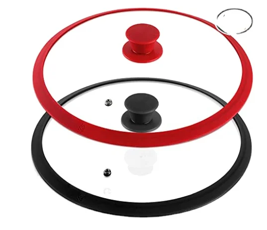 Shixing16-45cm Silicone Lid Cover Glass Pot Lid Tempered Glass Pot Lid Suitable for Kitchen Cookware Pot Pans