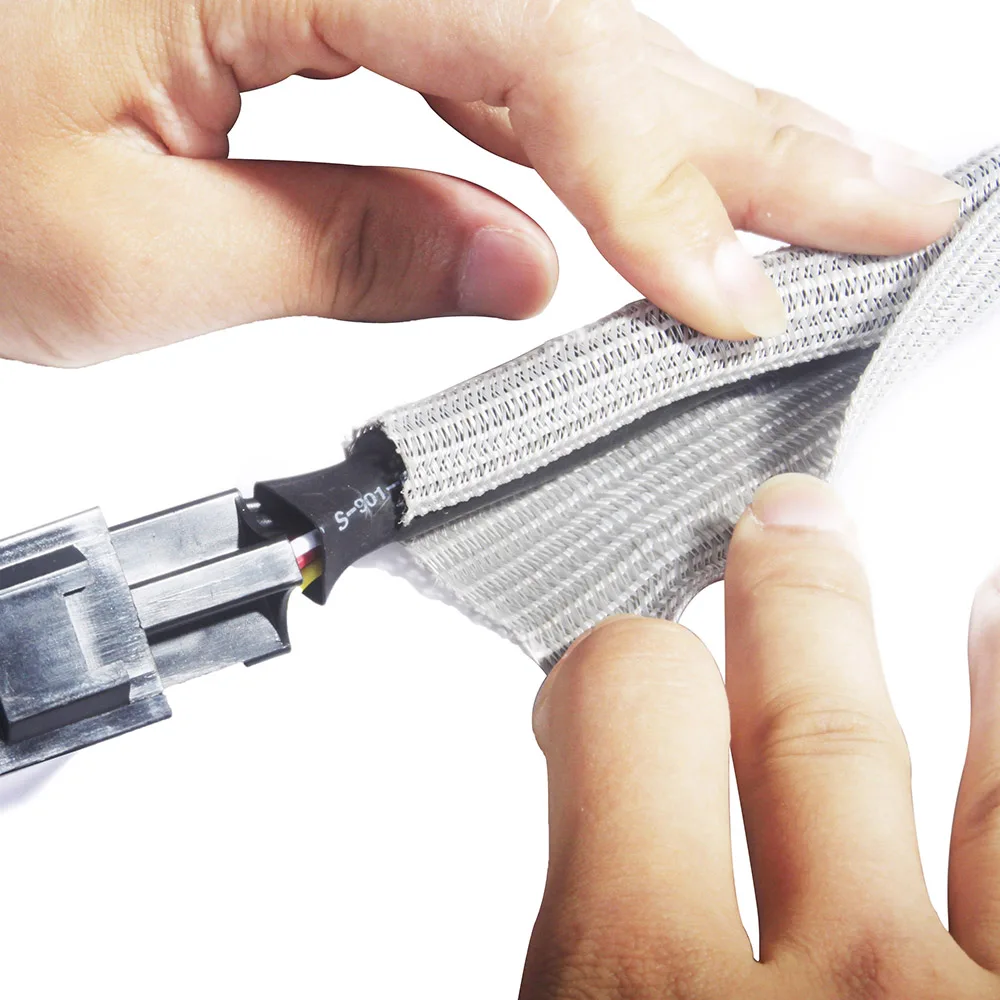 2 дюйма ID:50 мм, полиэтиленовый плетеный кабель без рукавов, подходит для 25% самозакрывающихся плетеных кабельных обмоток