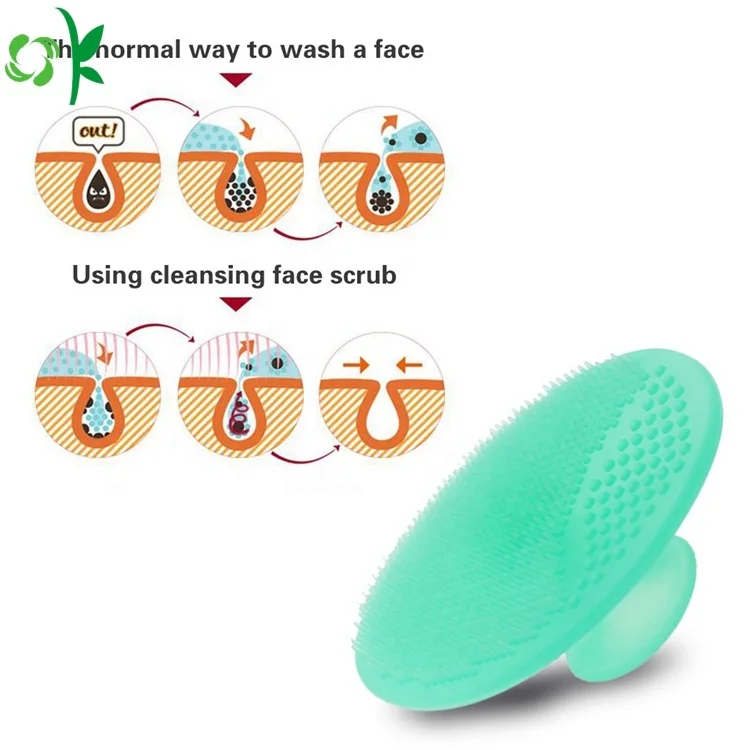  OKSILICONE Мягкая силиконовая Очищающая щетка для лица губка мытья удаление черных точек отшелушивающий скраб
