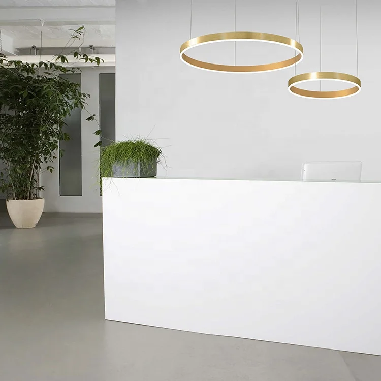 Ip20 70w High Brightness Large Size Led Pendant Light Golden Aluminum Housing Dining Room Modern Design  5 Years  Warranty