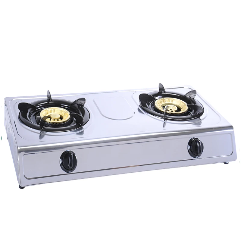 Good Qualtiy 2 burner stainless steel gas stove factory for cooking appliance