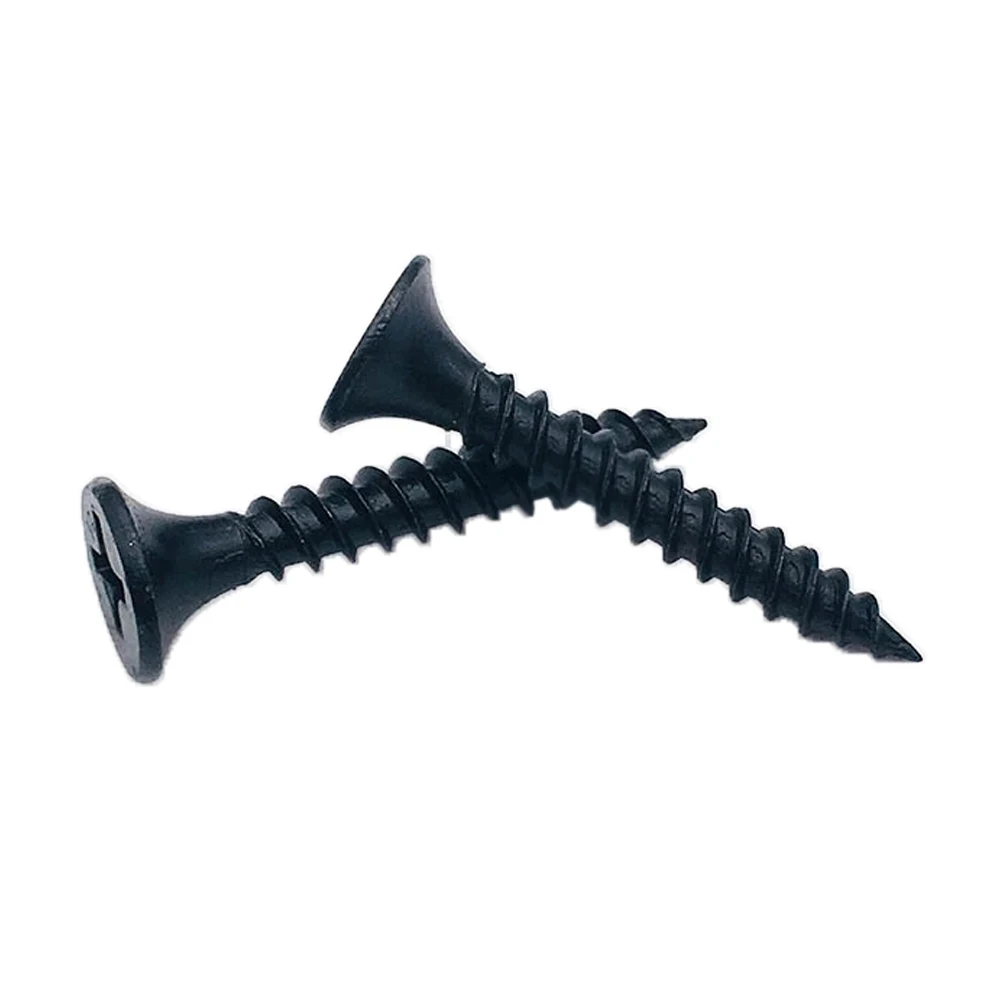 Machine Making Black Drywall Screws Wood To Metal Dented Hex Head Cone Point Self Tapping Screw For Plasterboard