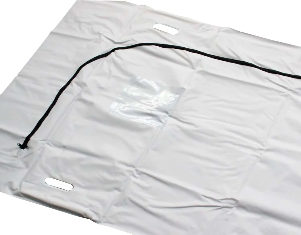 THR-PVC04 Funeral supplier hot selling pvc coffin accessory bags 65g 100g mortuary cadaver bodybag