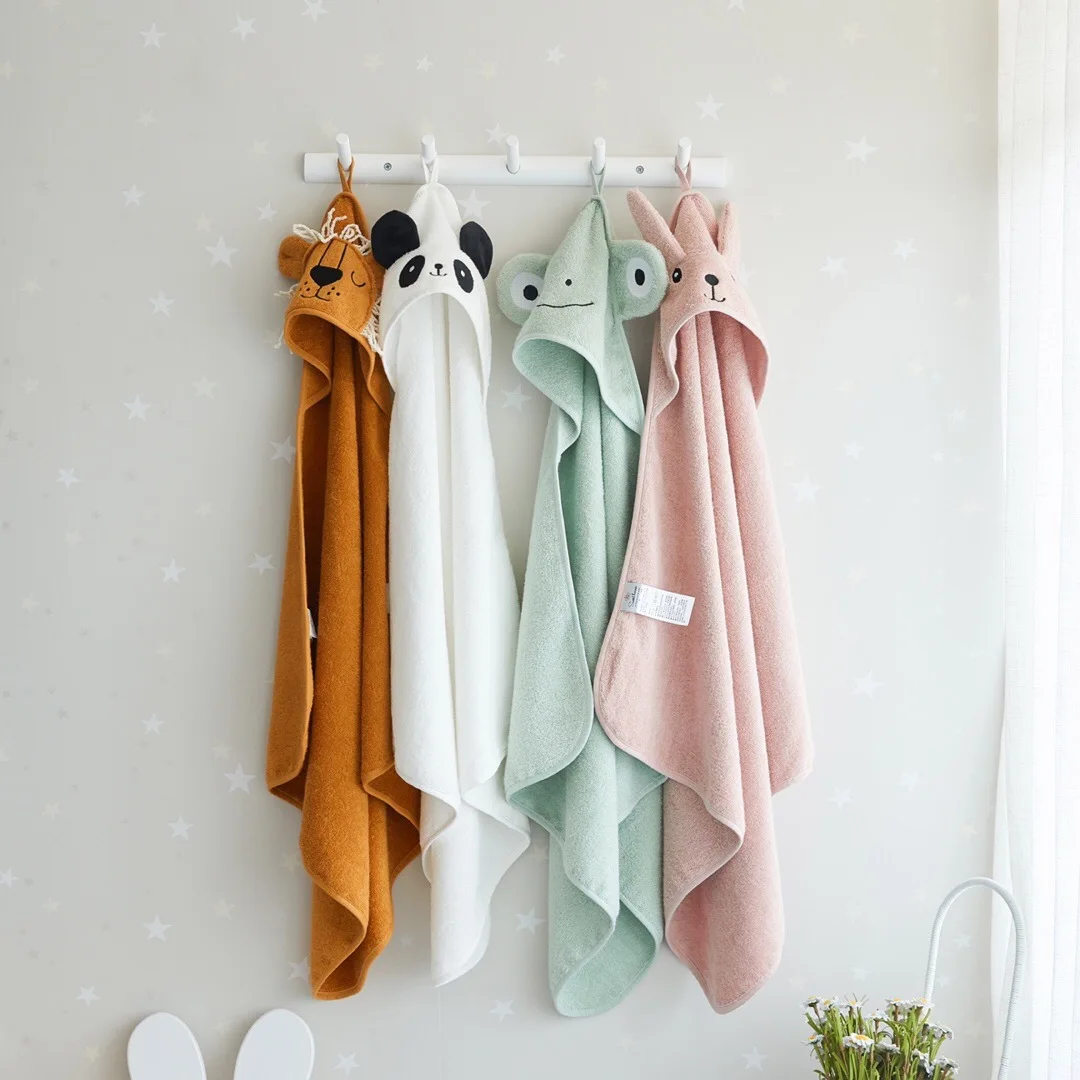 Горячая Распродажа детское полотенце с капюшоном банное хлопковое полотенце-пончо