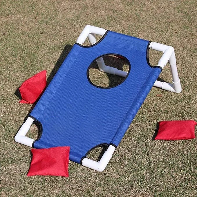Plastic Toss Game  Portable Cornhole Bean Bag Toss Game With Board And 6 Bean Bags