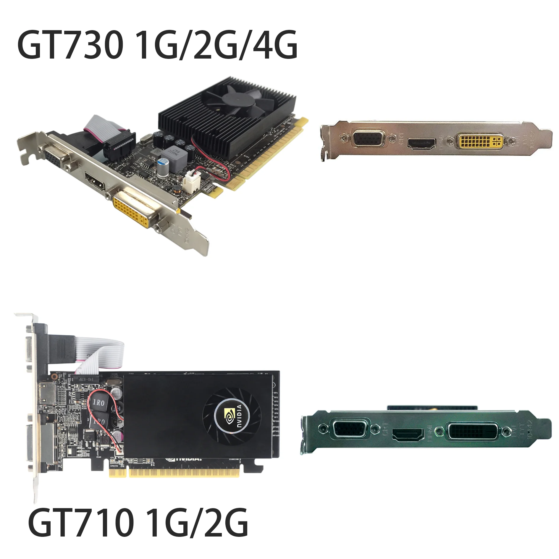 GT710 GT730 GT610 GT210 GT1030 1Г 2Г сети 4G графическая карта GT 210 610 710 730 1030 1 Гб 2 ГБ 4 DDR3 DDR5 GPU низкий профиль