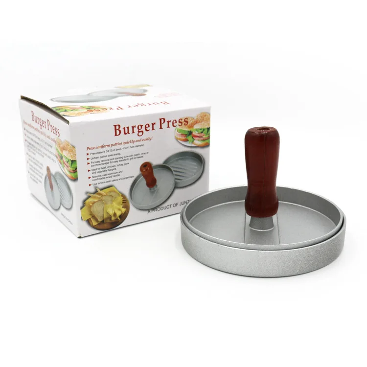 Burger Press of cast Aluminum Burger Maker Hamburger Press Set for Delicious Hamburgers, Patties, BBQ