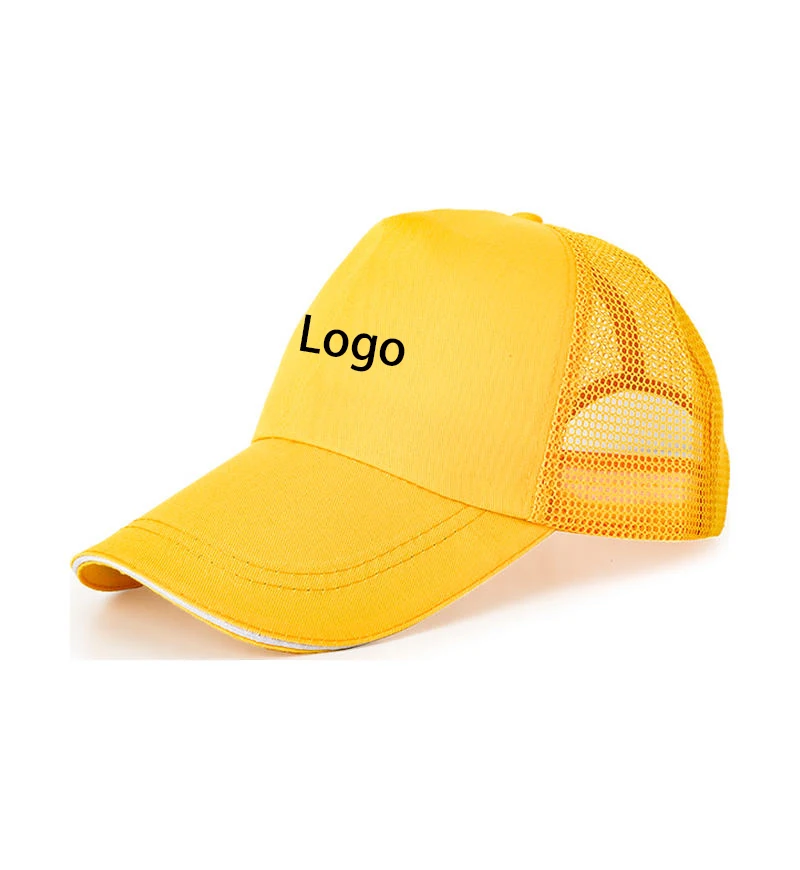 Wholesale OEM Plain Unstructured Printed Embroidered Cotton Twill Golf Custom advert sell election Logo Sport Baseball Mesh Cap