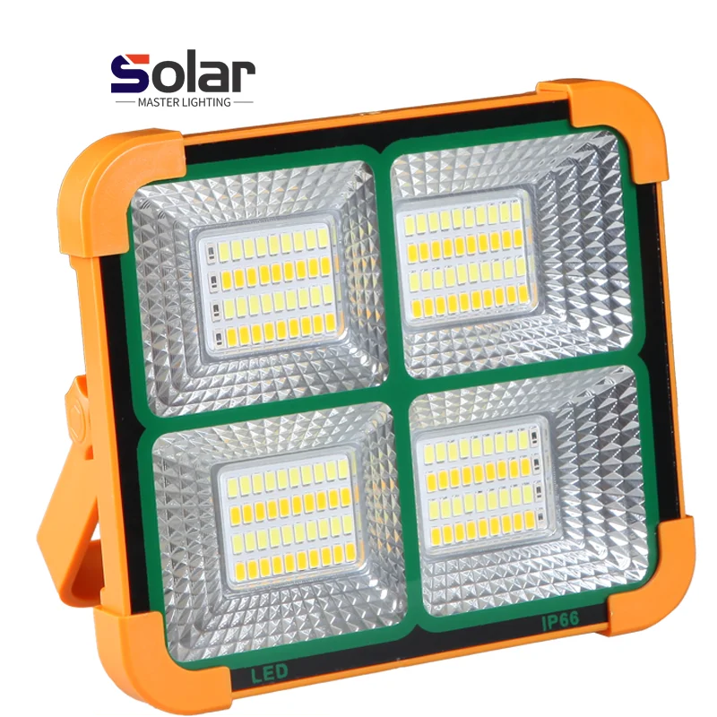 Outdoor 1000w 12000mAh Battery USB Emergency IP65 Waterproof Solar Panel LED Flood Light