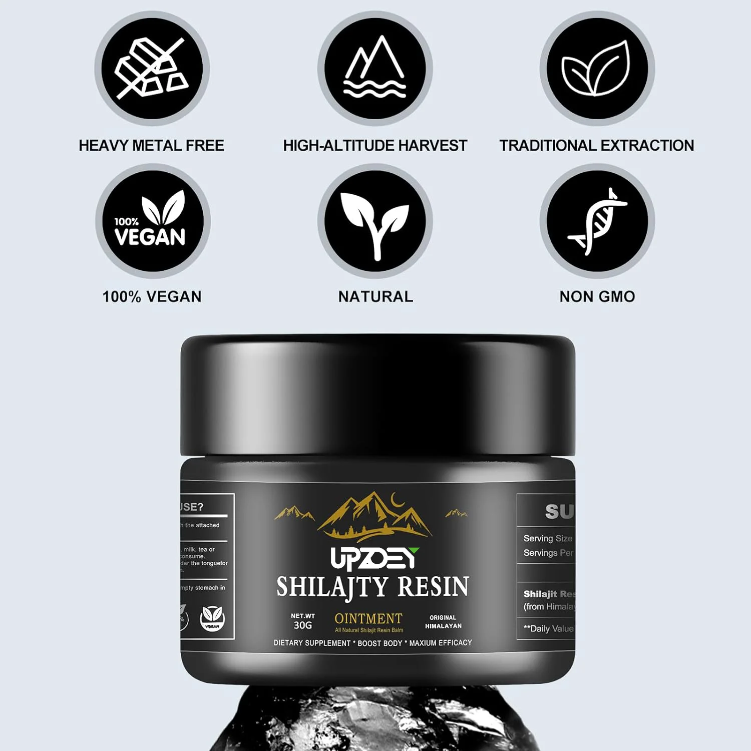 Добавка из смолы Shilajit фирменная торговая марка улучшает память укрепляет иммунную систему и общую силу здоровья для мужчин женщин