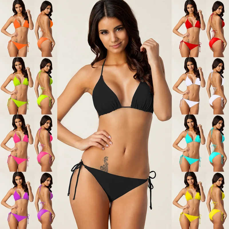 New style 2 pieces females Swimming Wear custom western Style  Sexy bikini ladies Women Swimming suit