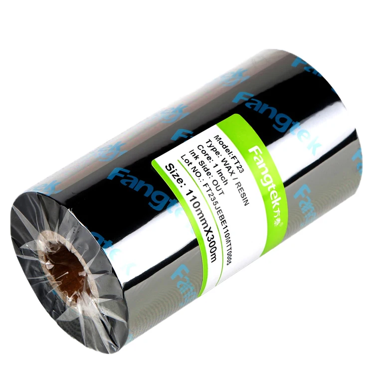 110mm*300m TTR thermal transfer barcode wax resin ribbon compatible for tsc barcode printers