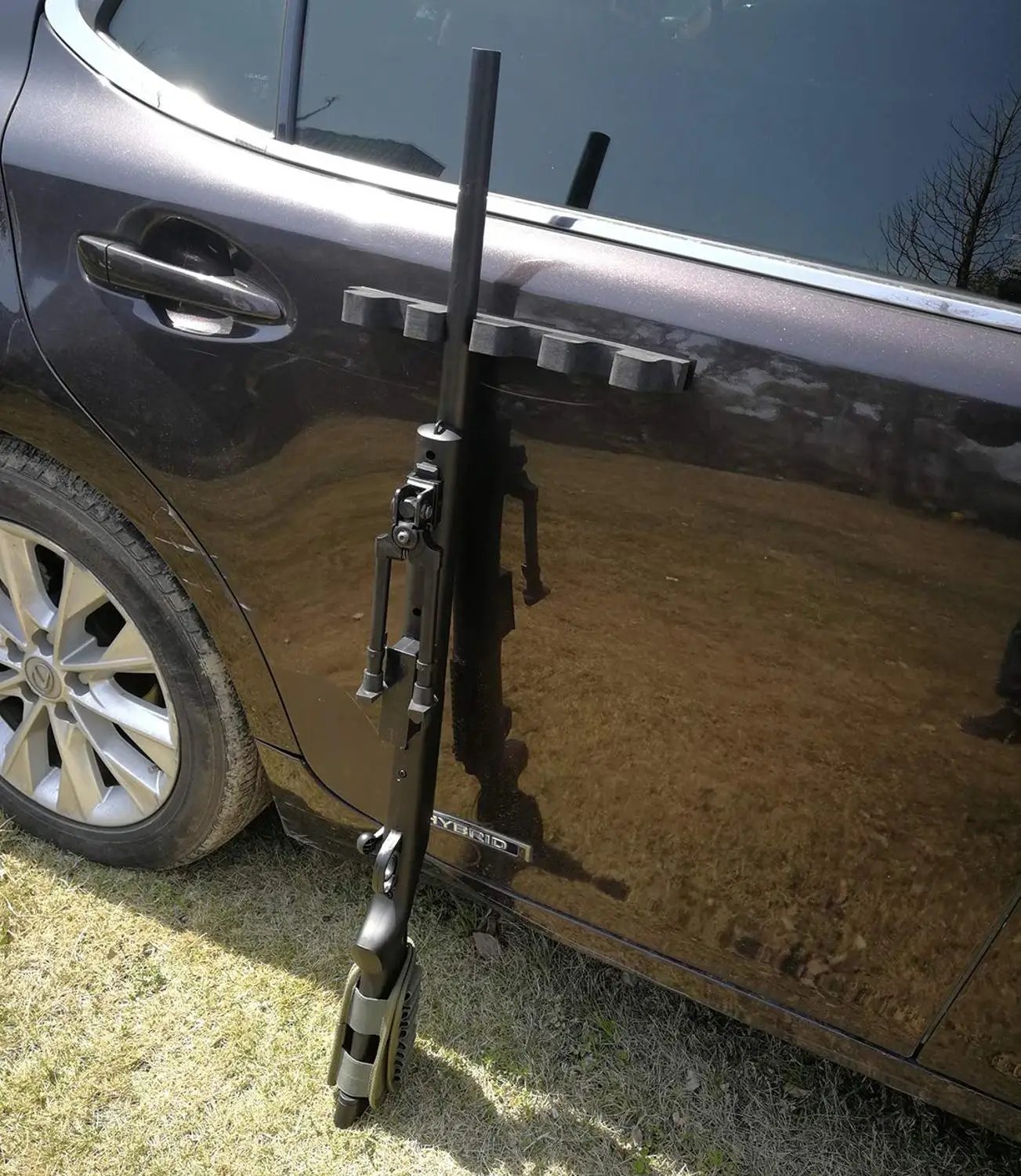 
Gun Barrel Rest Four Foam Gun Rack with Magnetic Strip 