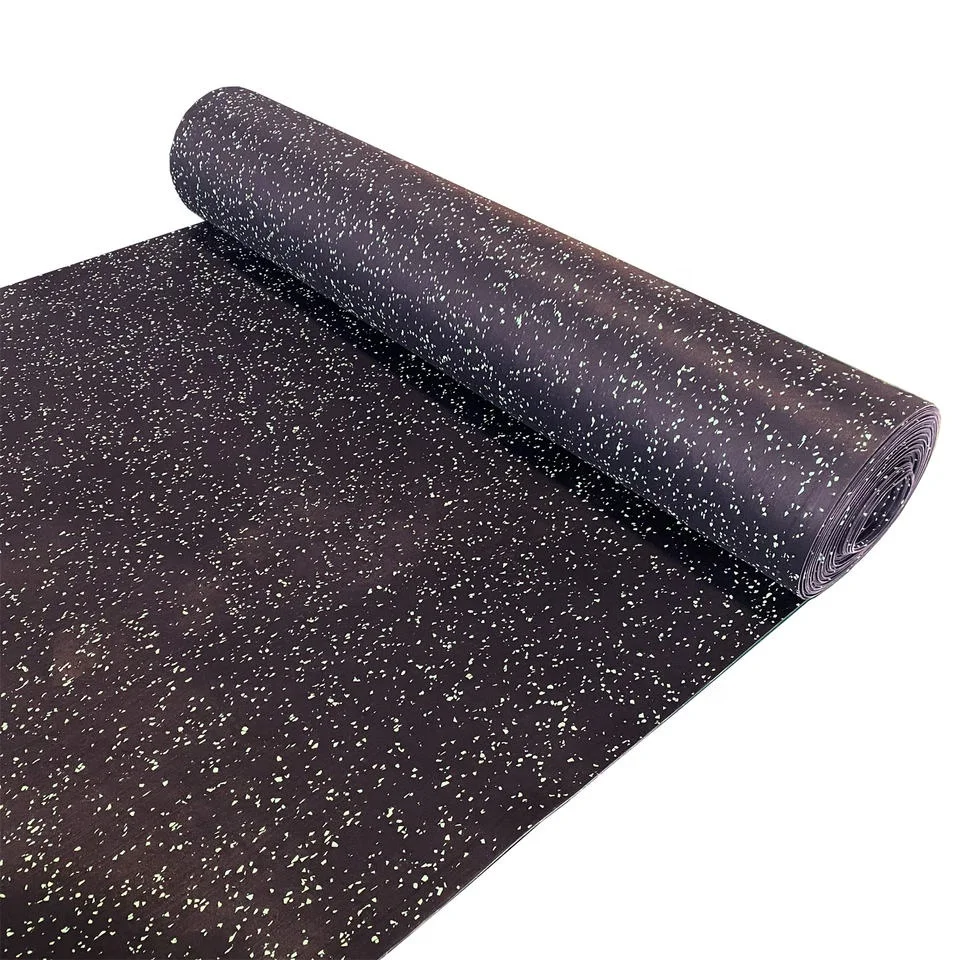hot selling width 1m high density thin rubber matting roll gym rubber flooring rolls for gym