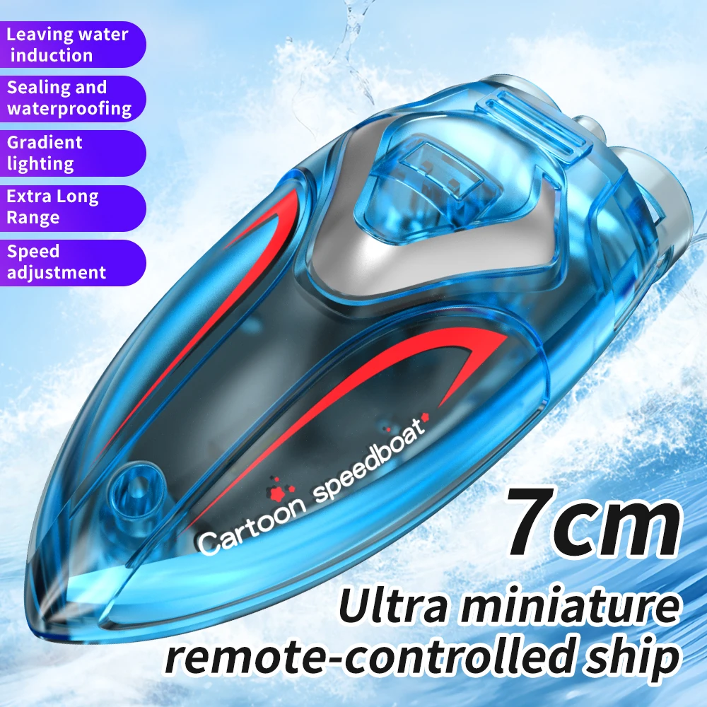 High Speed Mini Boat Waterproof Brushless Radio Control Boat RC Speedboat Ship