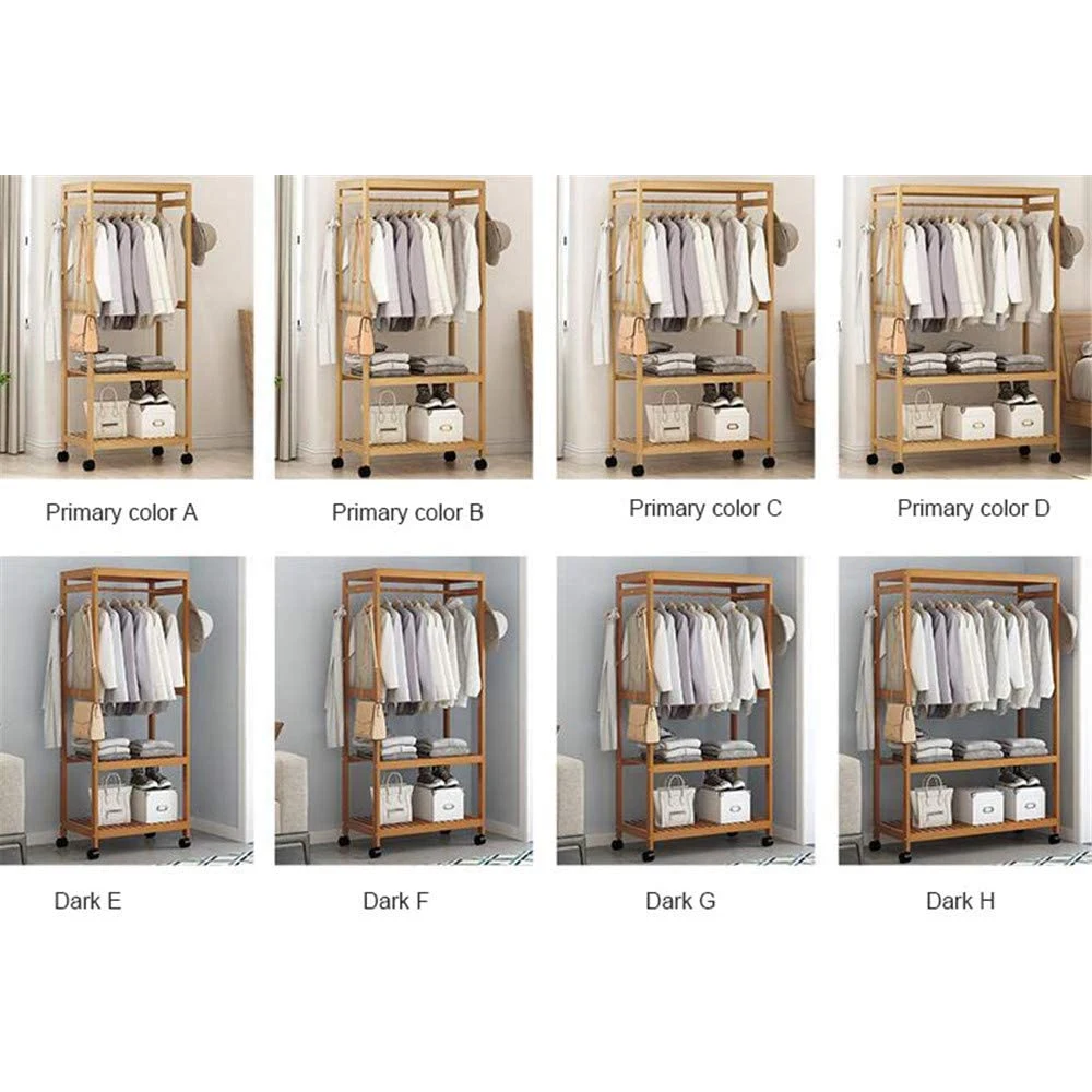 Hang clothes and store things bamboo wardrobe clothes organizer