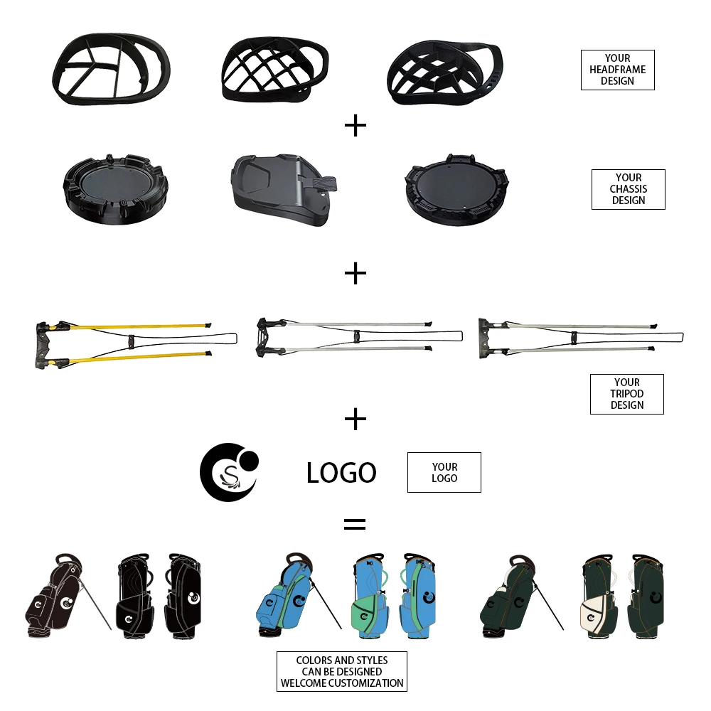 Manufacturer Supplier personalized customized white pu leather golf stand cart tour bag