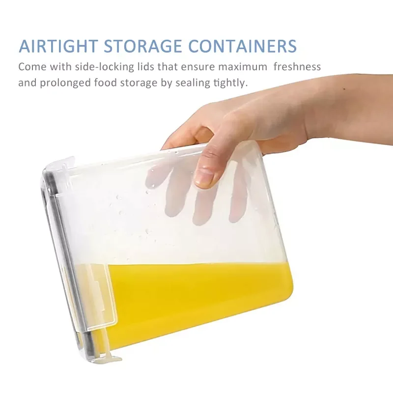 Different Capacity Plastic Sealed Cans Kitchen Storage Box Transparent Food Container