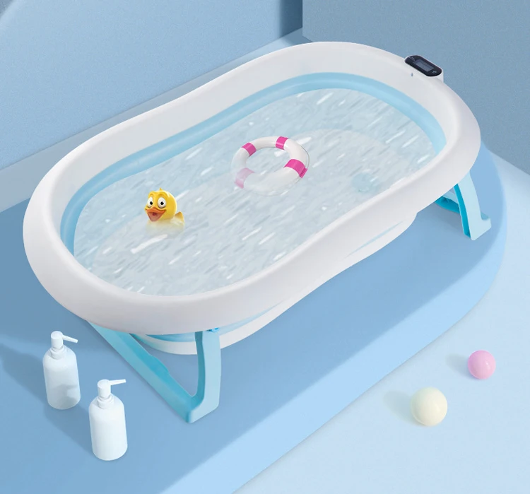 Portable Collapsible Plastic Bathtub Set Basin Portable Folding Baby Bath Tub
